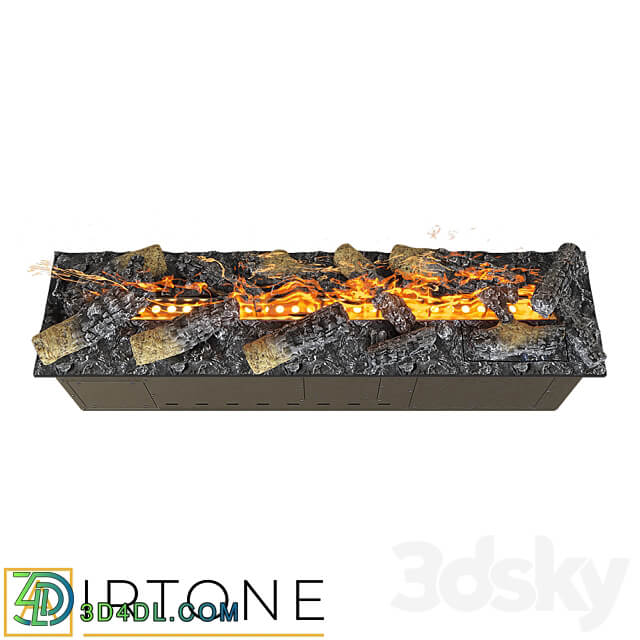 OM Steam Electric fireplace AIRTONE premium VEPO series with wood imitation 1000 3D Models 3DSKY