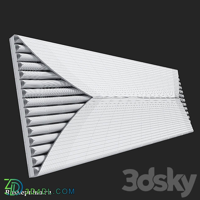 3D panel CROCUS by RosLepnina Decorative plaster 3D Models 3DSKY
