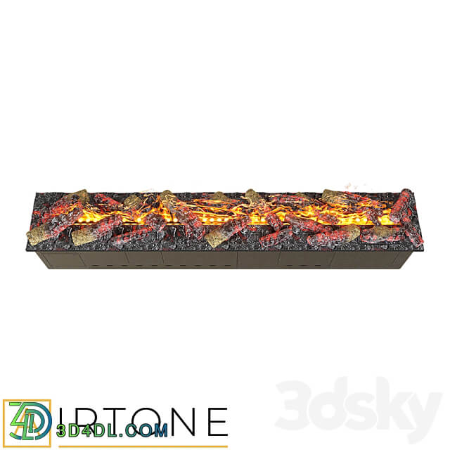 OM Steam Electric fireplace AIRTONE premium VEPO series with imitation firewood 1500 3D Models 3DSKY