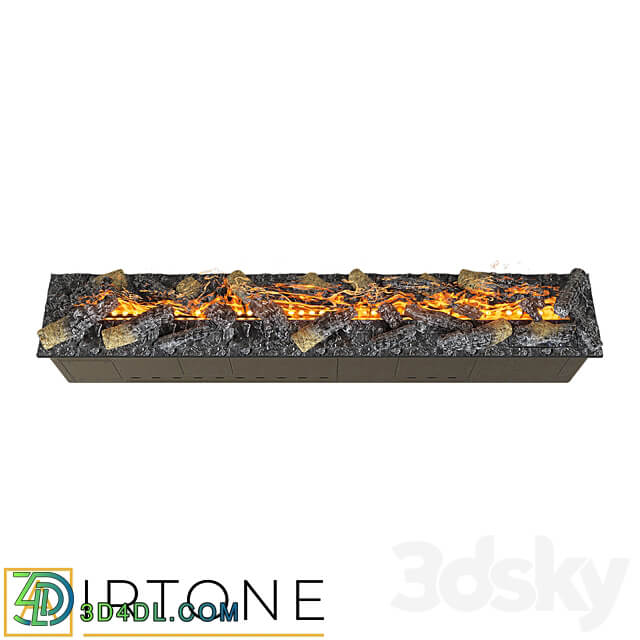 OM Steam Electric fireplace AIRTONE premium VEPO series with imitation firewood 1500 3D Models 3DSKY