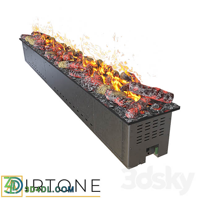 OM Steam Electric Fireplace AIRTONE premium VEPO series with imitation of firewood 2000 3D Models 3DSKY
