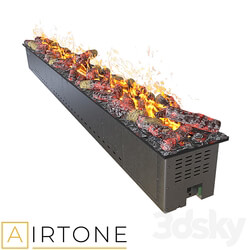 OM Steam Electric Fireplace AIRTONE premium VEPO series with imitation of wood 2500 3D Models 3DSKY 