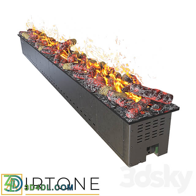 OM Steam Electric Fireplace AIRTONE premium VEPO series with imitation of wood 2500 3D Models 3DSKY