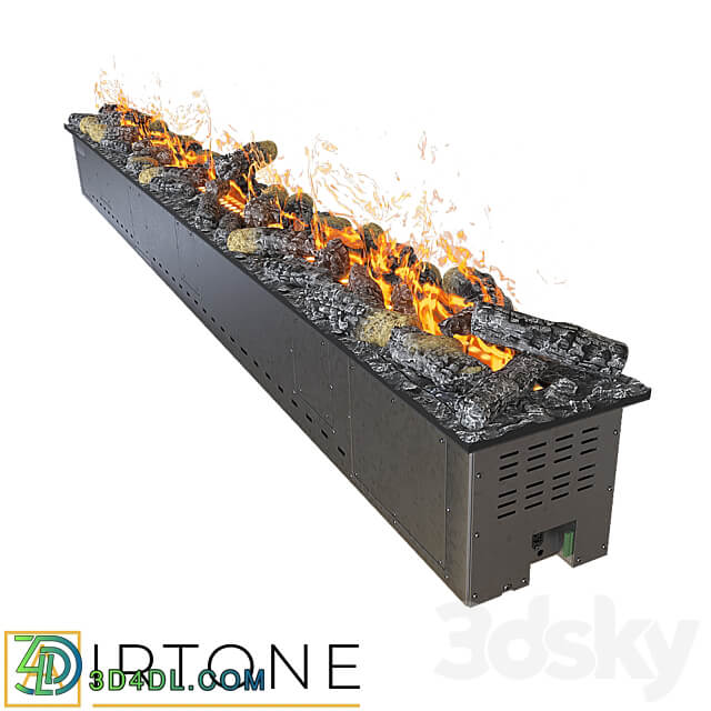 OM Steam Electric Fireplace AIRTONE premium VEPO series with imitation of wood 2500 3D Models 3DSKY