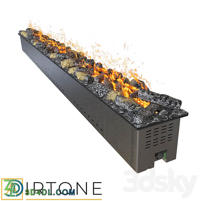 OM Steam Electric fireplace AIRTONE premium VEPO series with wood imitation 3000 3D Models 3DSKY