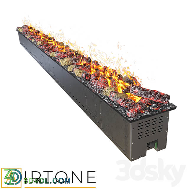 OM Steam Electric Fireplace AIRTONE premium VEPO series with imitation wood 3500 3D Models 3DSKY