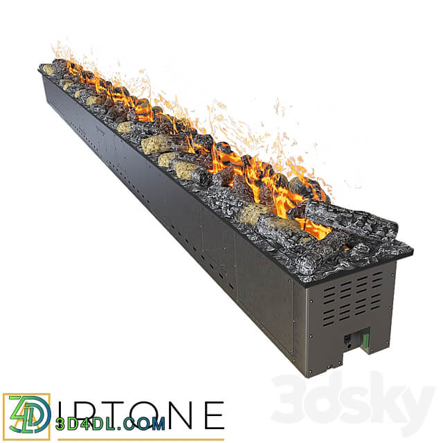 OM Steam Electric Fireplace AIRTONE premium VEPO series with imitation wood 3500 3D Models 3DSKY