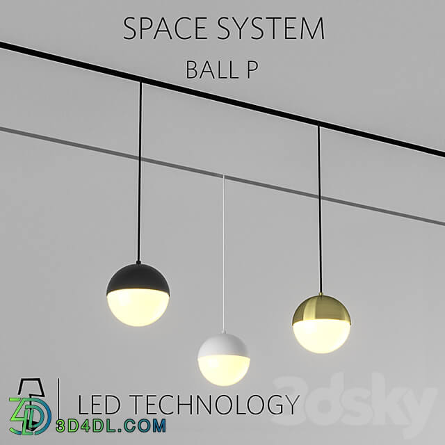 Space Ball P Pendant light 3D Models 3DSKY