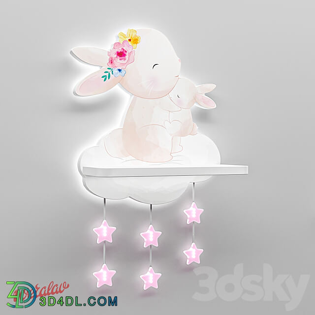 Backlit shelf Bunny Lebre Weralav OM Miscellaneous 3D Models