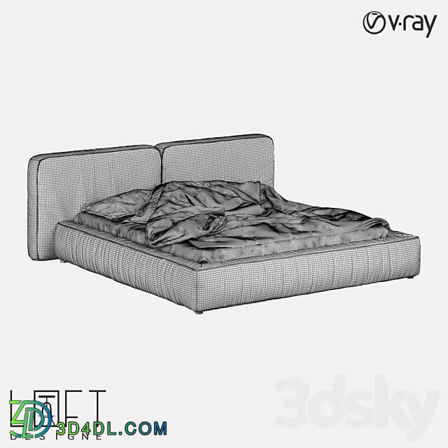 LoftDesigne 32009 model bed Bed 3D Models 3DSKY