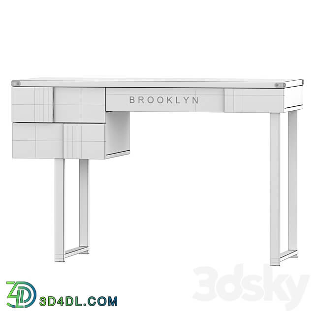 Brooklyn walnut writing desk 3D Models 3DSKY