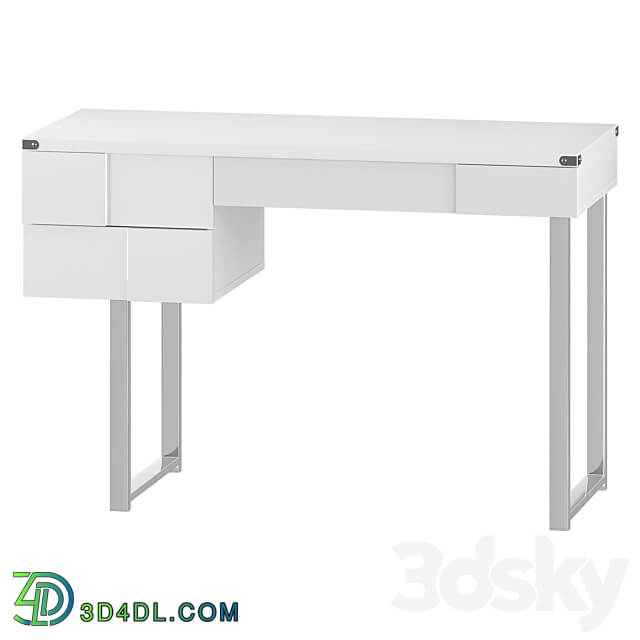 Brooklyn white desk 3D Models 3DSKY