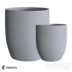 Concretika Collection Planter Vase3 Classic Om 3D Models 3DSKY 