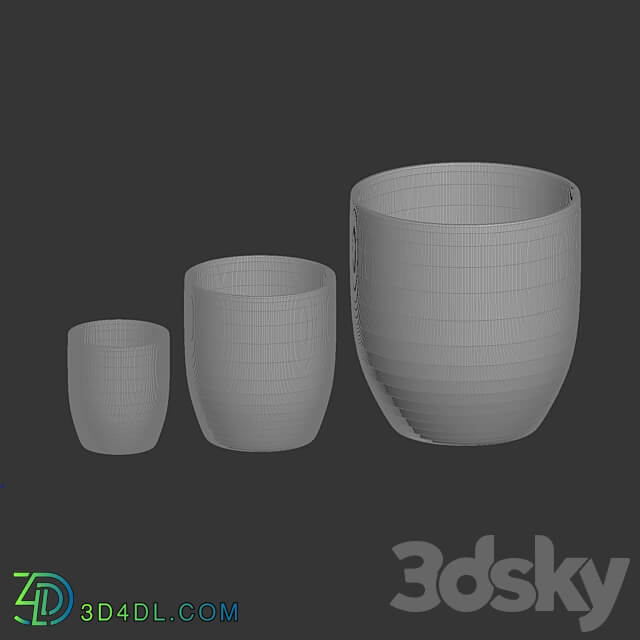 Concretika Collection Planter Vase3 Classic Om 3D Models 3DSKY