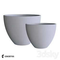 CONCRETIKA collection of planters UPON Classic OM 3D Models 3DSKY 