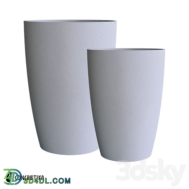 CONCRETIKA VERANDA classic planter collection OM 3D Models 3DSKY