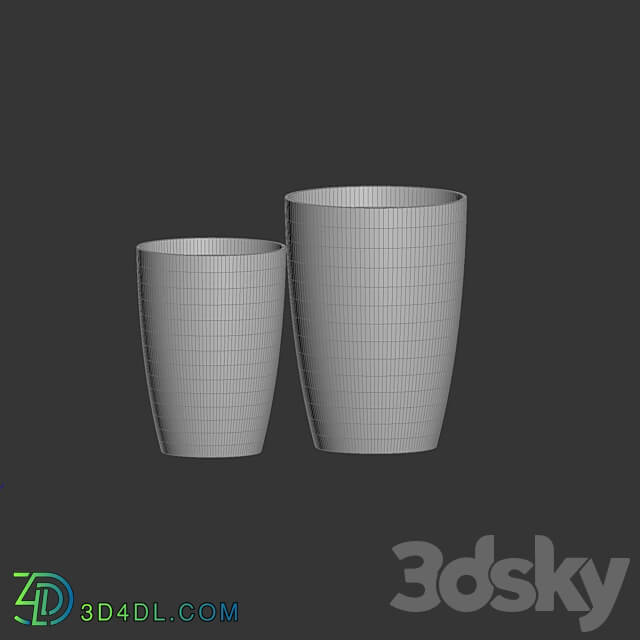 CONCRETIKA VERANDA classic planter collection OM 3D Models 3DSKY