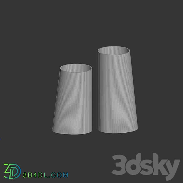 Concretika Collection Planter Duet classic Om 3D Models 3DSKY