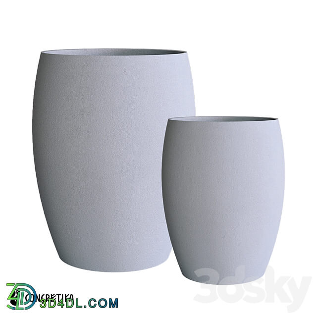 Concretika Collection Planters Oval classic Om 3D Models 3DSKY