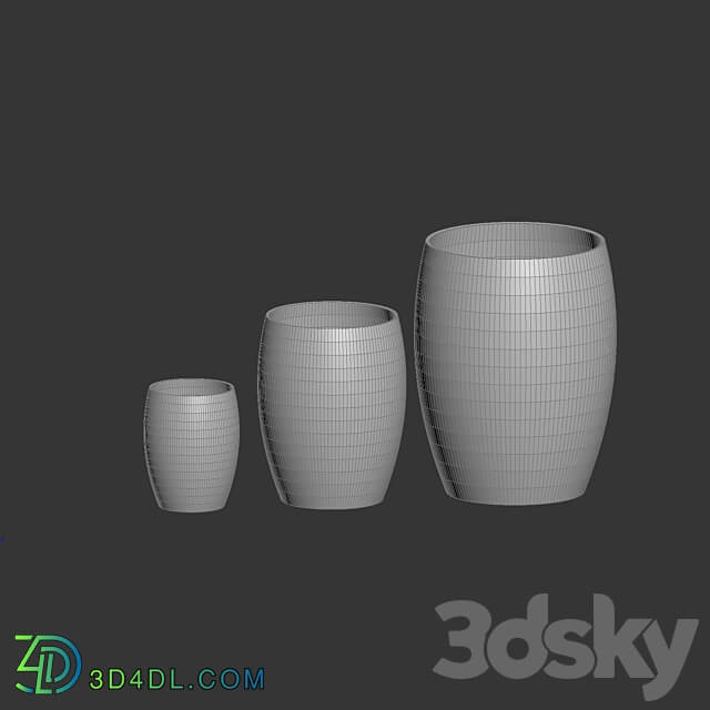 Concretika Collection Planters Oval classic Om 3D Models 3DSKY