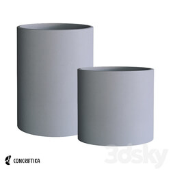 Concretika Collection Planters Cylinder classic Om 3D Models 3DSKY 