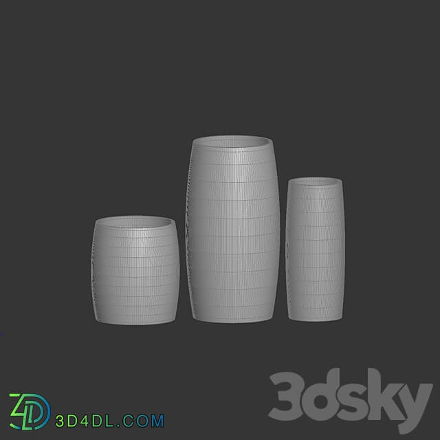 Concretika Collection Cigar Classic Om Planters 3D Models 3DSKY