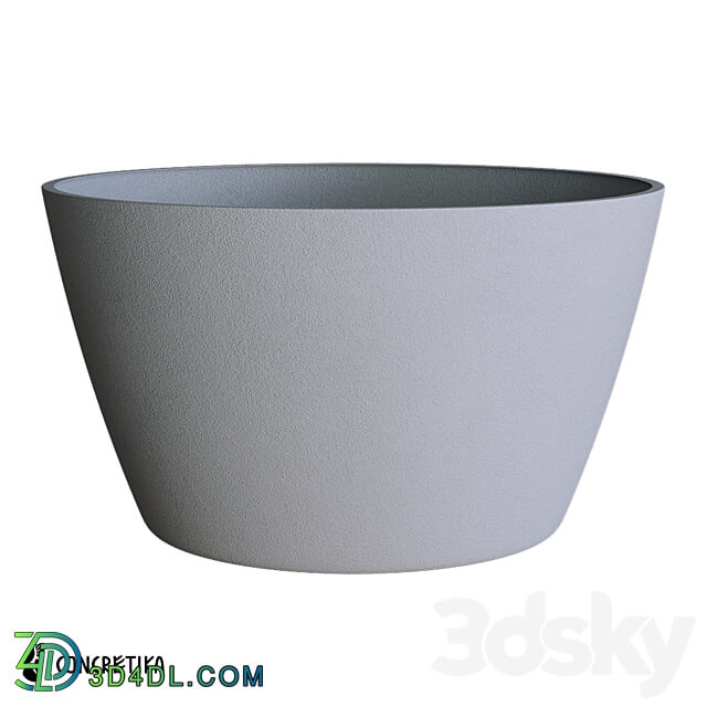 CONCRETIKA collection of planters BOWL classic OM 3D Models 3DSKY