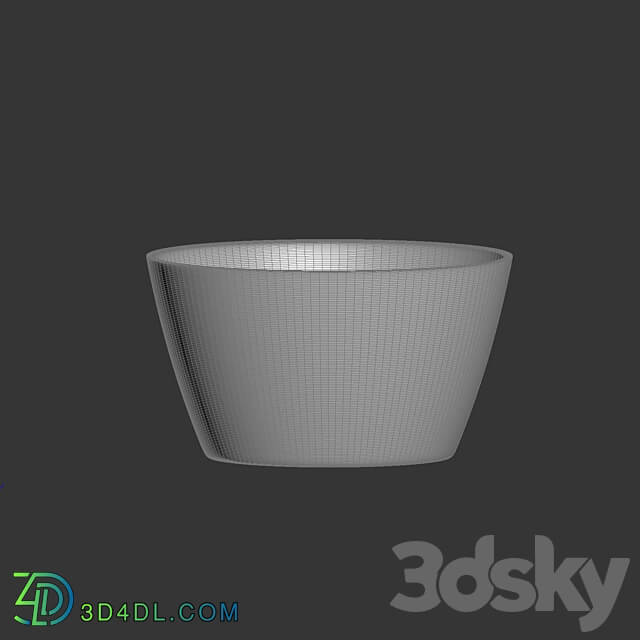 CONCRETIKA collection of planters BOWL classic OM 3D Models 3DSKY