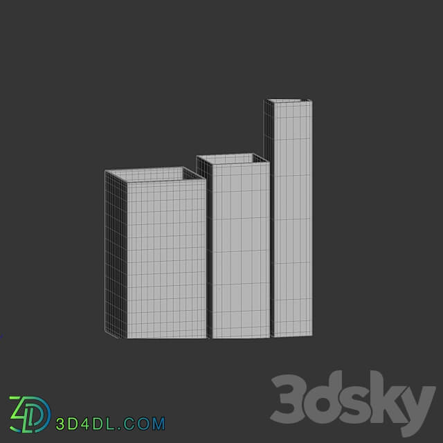 CONCRETIKA collection of planters COLONNA classic OM 3D Models 3DSKY