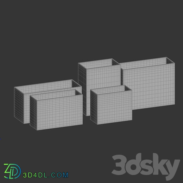 CONCRETIKA DEVIDER classic planter collection OM 3D Models 3DSKY