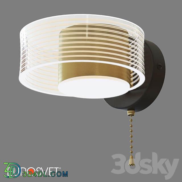 OM Wall lamp Eurosvet 90244 1 black gold Jet 3D Models 3DSKY