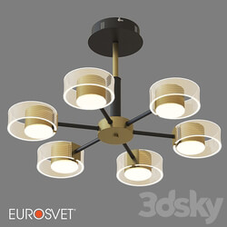OM Ceiling lamp Eurosvet 90244 6 black gold JET Pendant light 3D Models 3DSKY 
