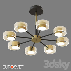 OM Ceiling lamp Eurosvet 90244 8 black gold JET Pendant light 3D Models 3DSKY 
