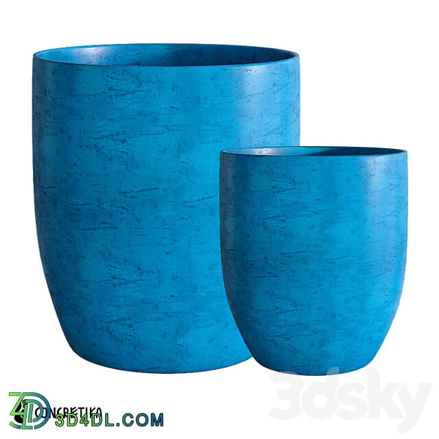 Concretika Collection Planters Vase3 Color Om 3D Models 3DSKY