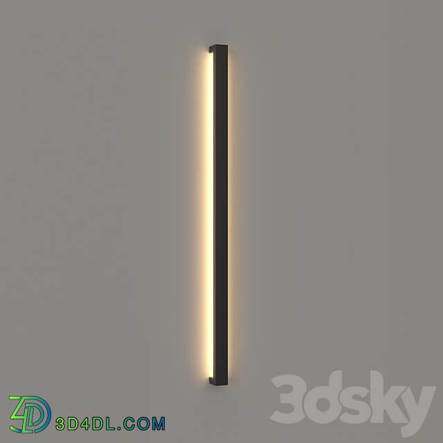 LED wall lamp Novosvet Line black 3D Models 3DSKY