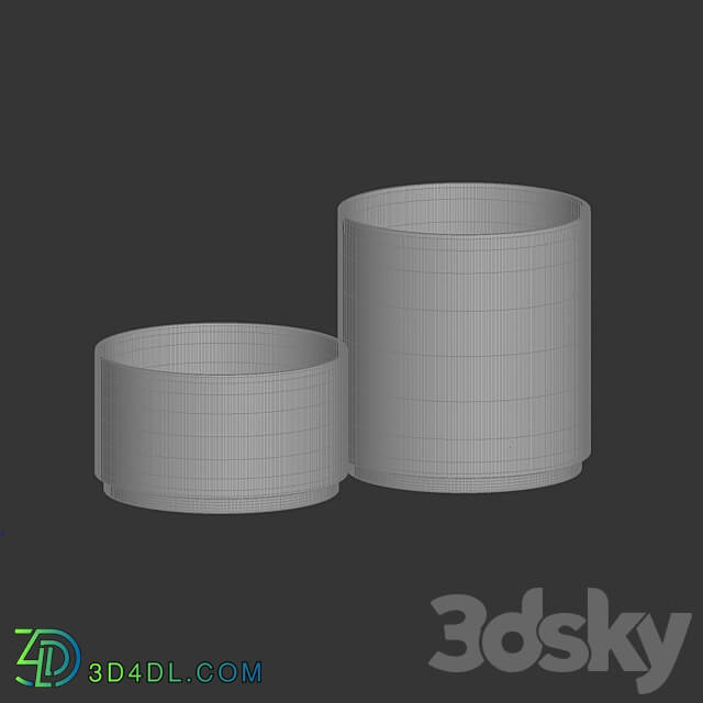 CONCRETIKA collection of planters CYLINDER XL color OM 3D Models 3DSKY