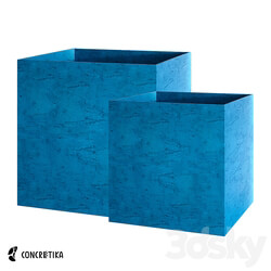 Concretika Collection Cube Color Om Planters 3D Models 3DSKY 