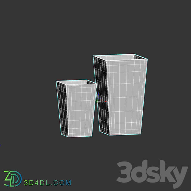 CONCRETIKA CONIC color OM collection 3D Models 3DSKY