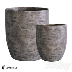 Concretika Vase3 Concrete Om Planter Collection 3D Models 3DSKY 