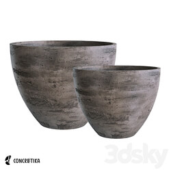 CONCRETIKA collection of planters UPON Concrete OM 3D Models 3DSKY 