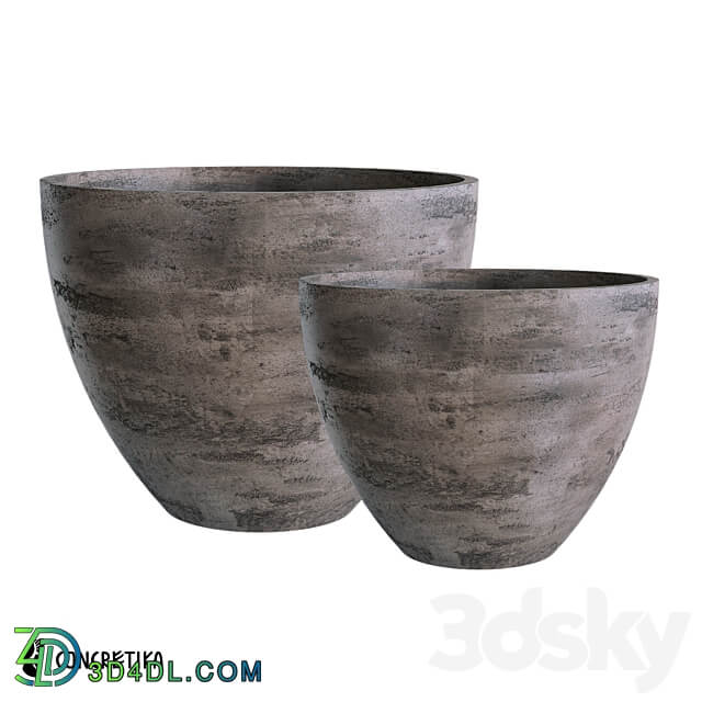 CONCRETIKA collection of planters UPON Concrete OM 3D Models 3DSKY