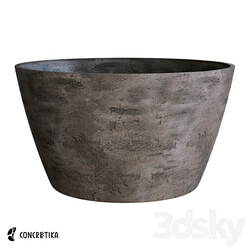 CONCRETIKA collection of planters BOWL Concrete OM 3D Models 3DSKY 