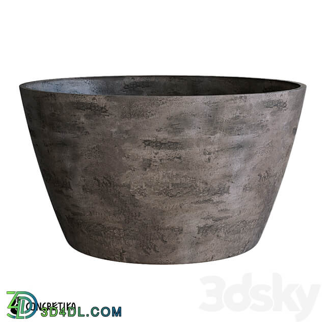 CONCRETIKA collection of planters BOWL Concrete OM 3D Models 3DSKY