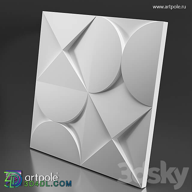 ОМ 3D panel ORION Decorative plaster 3D Models 3DSKY