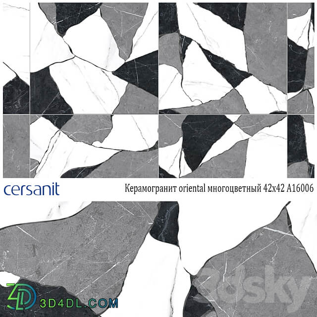 Cersanit Oriental Porcelain Tile Multicolor 42x42 A16006 3D Models 3DSKY