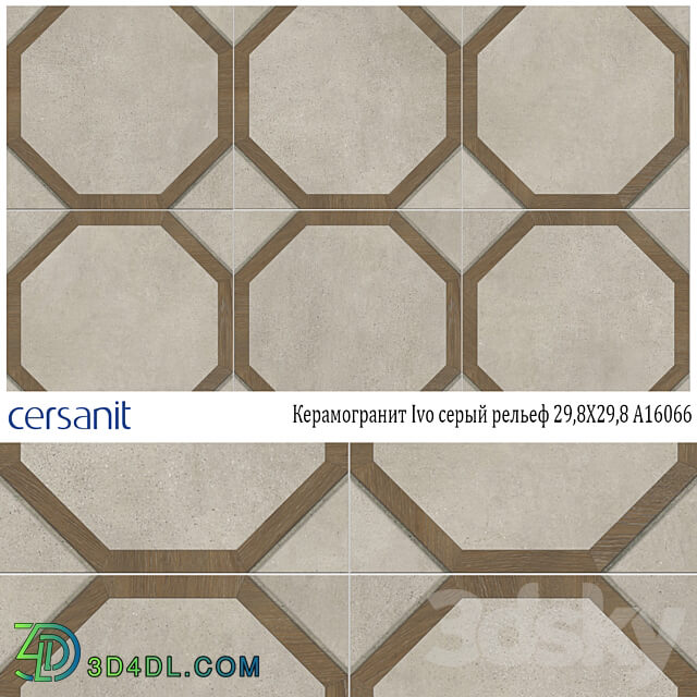 Porcelain stoneware Ivo gray relief 29 8X29 8 A16066 3D Models 3DSKY