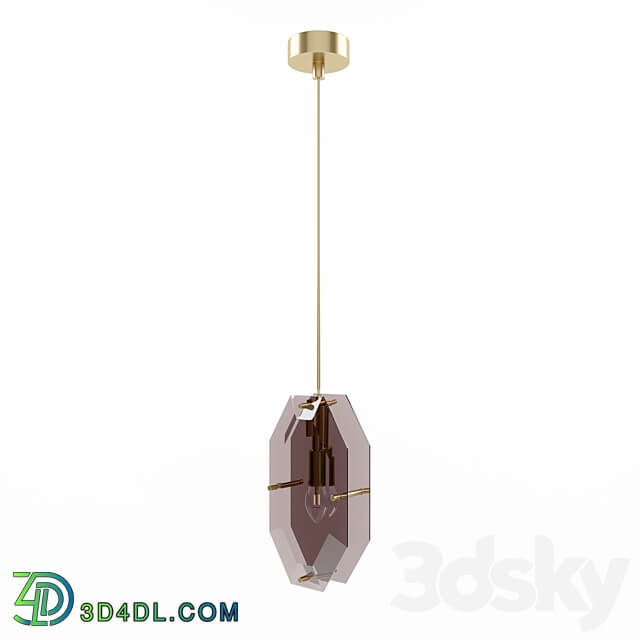 Newport 10521S brass fume clear glass Pendant light 3D Models 3DSKY