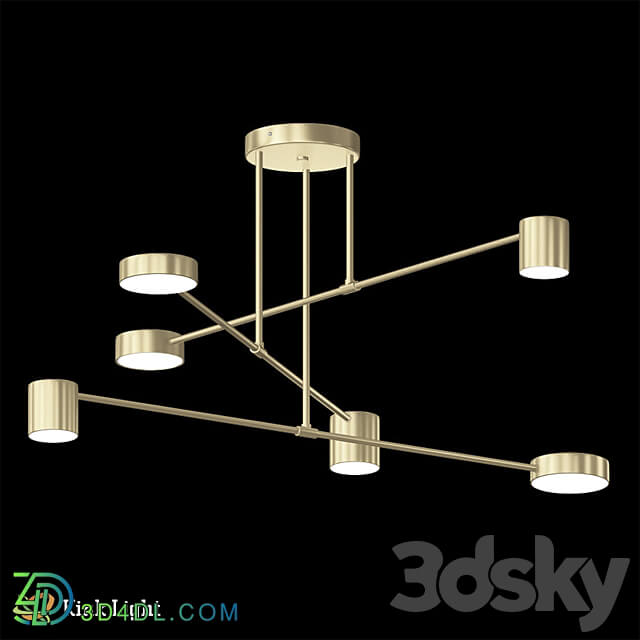 Chandelier Mekli gold 07649 6A 33 OM Pendant light 3D Models 3DSKY