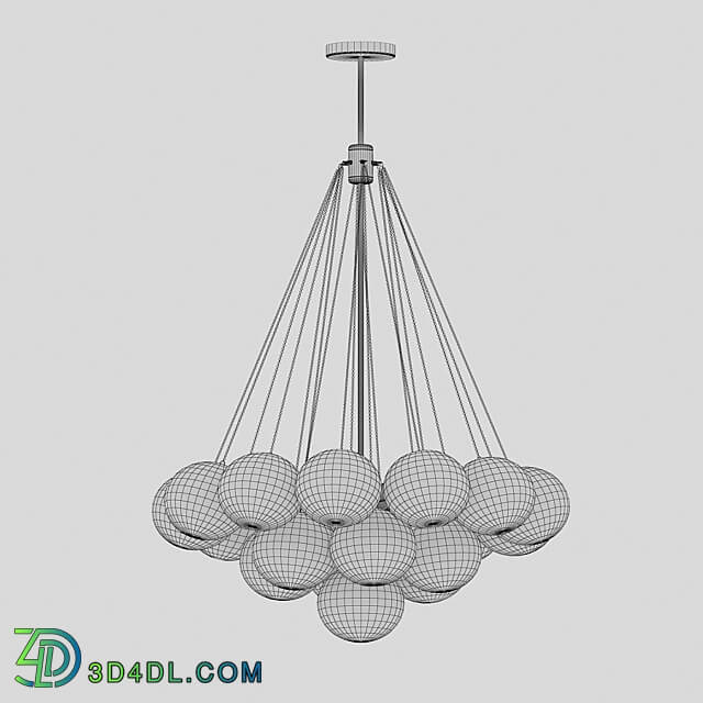 Chandelier Christa gold 08476 19 33 OM Pendant light 3D Models 3DSKY