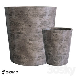 Concretika Collection Planters Crater Xl concrete Om 3D Models 3DSKY 